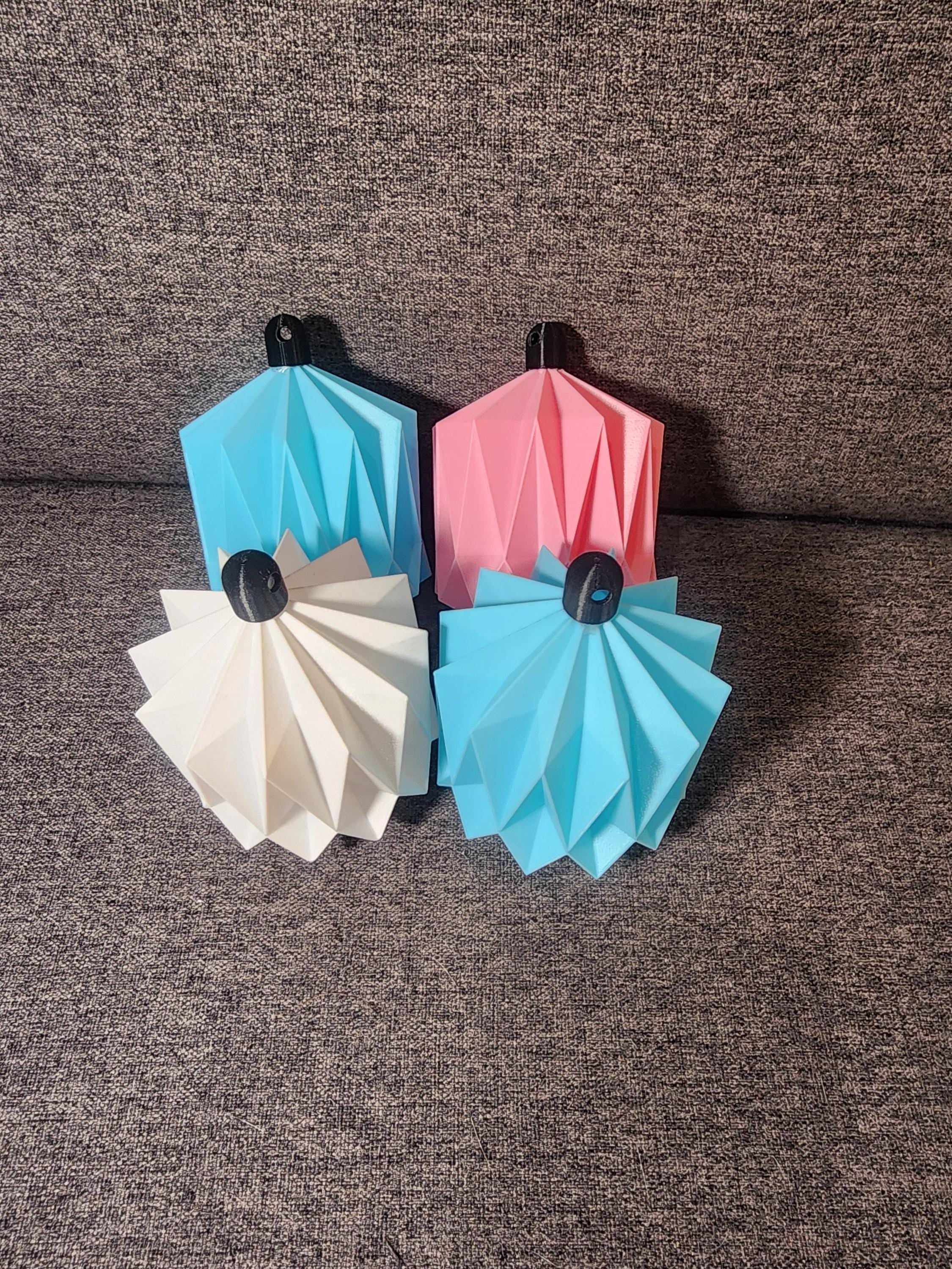Modern Origami Minimalist Christmas Ornament 3D Printed Sturdy & Light Weight | Scandinavian paper Christmas ornaments