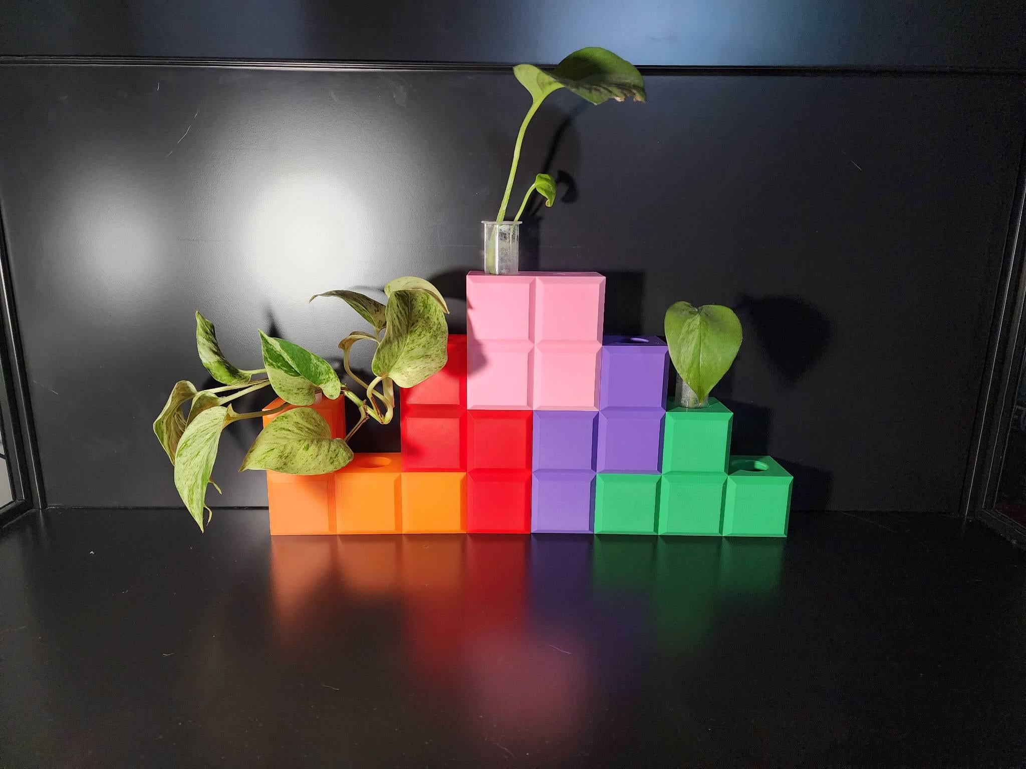 90s Block Propagation | 90s Kids | Retro Blocks | Magnetic | Pixel Game | Gamers | Plant Lovers | Video Game