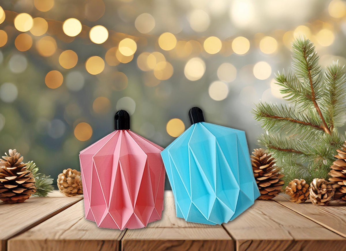 Modern Origami Minimalist Christmas Ornament 3D Printed Sturdy & Light Weight | Scandinavian paper Christmas ornaments