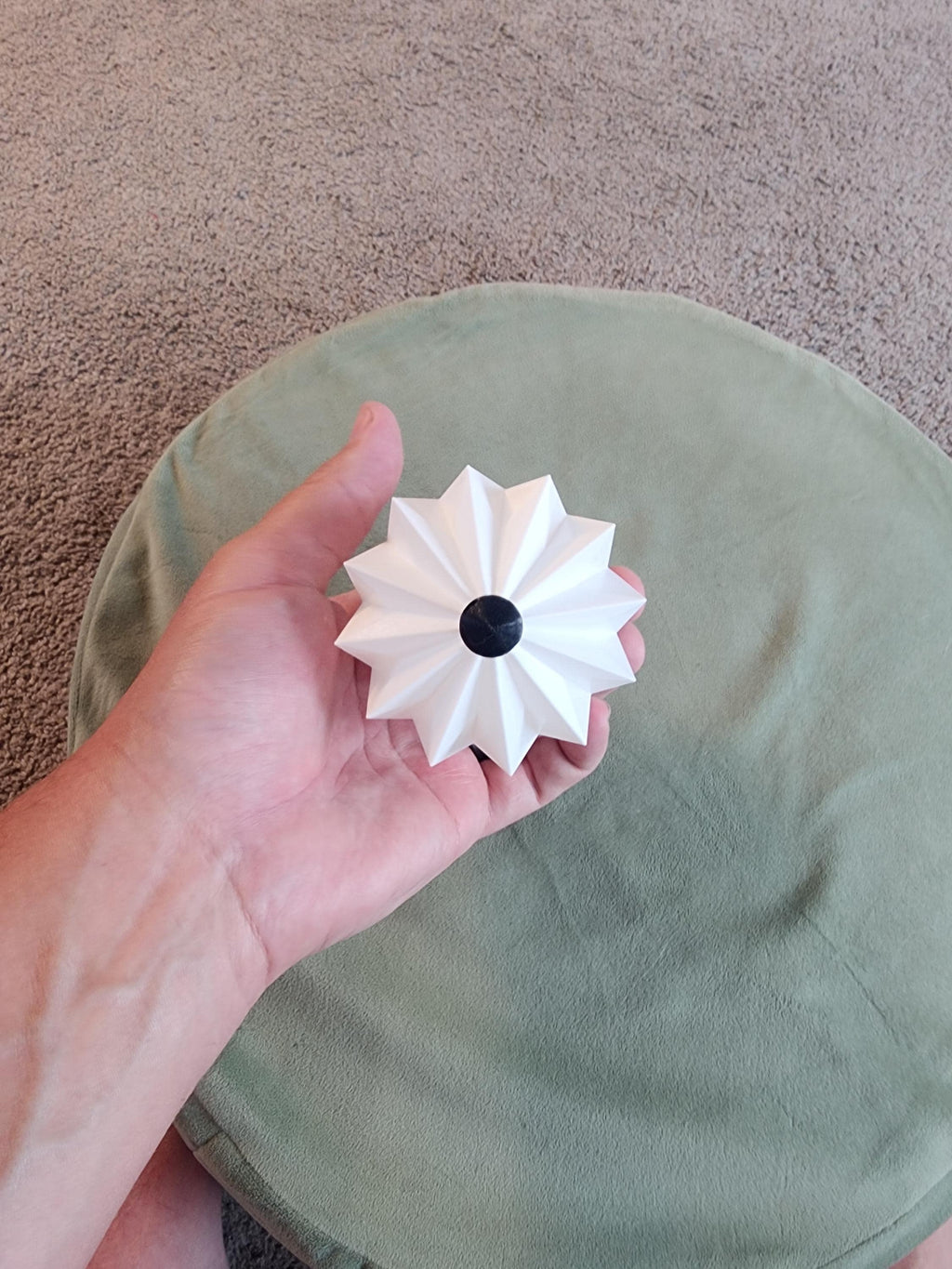 Set of 4 Modern Origami Minimalist Christmas Ornament 3D Printed Sturdy & Light Weight | Scandinavian paper Christmas ornaments
