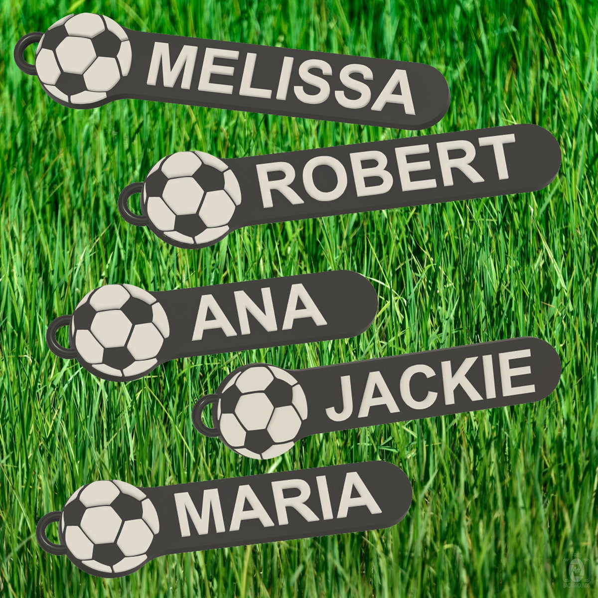 Personalized Soccer Keychain | Bag Tag | Sports Keychain | Pick Background Color