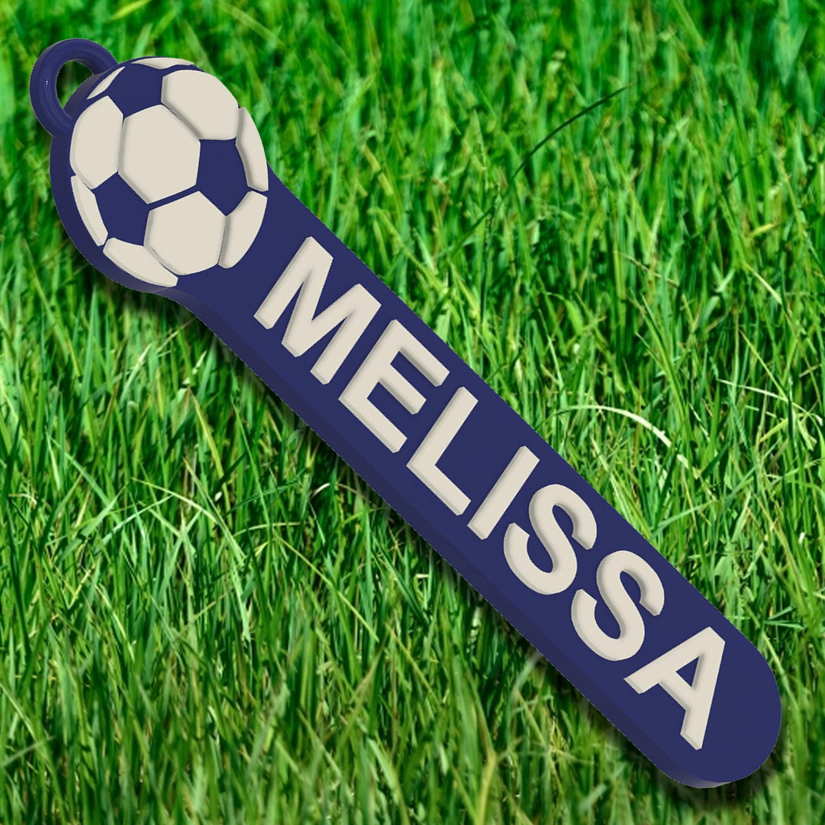 Personalized Soccer Keychain | Bag Tag | Sports Keychain | Pick Background Color