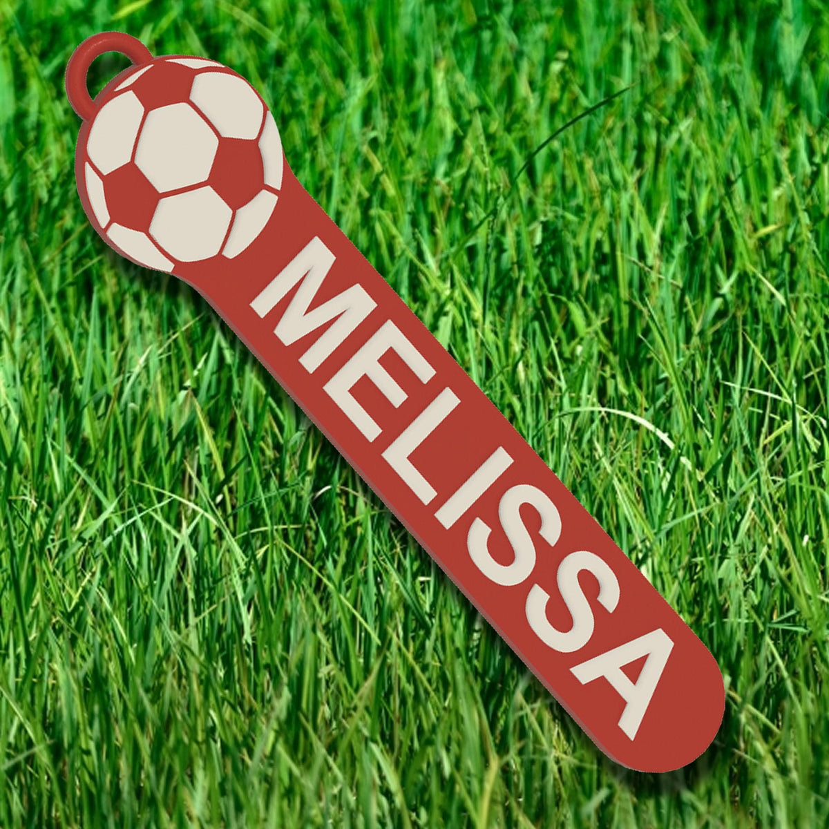 Personalized Soccer Keychain | Bag Tag | Sports Keychain | Pick Background Color