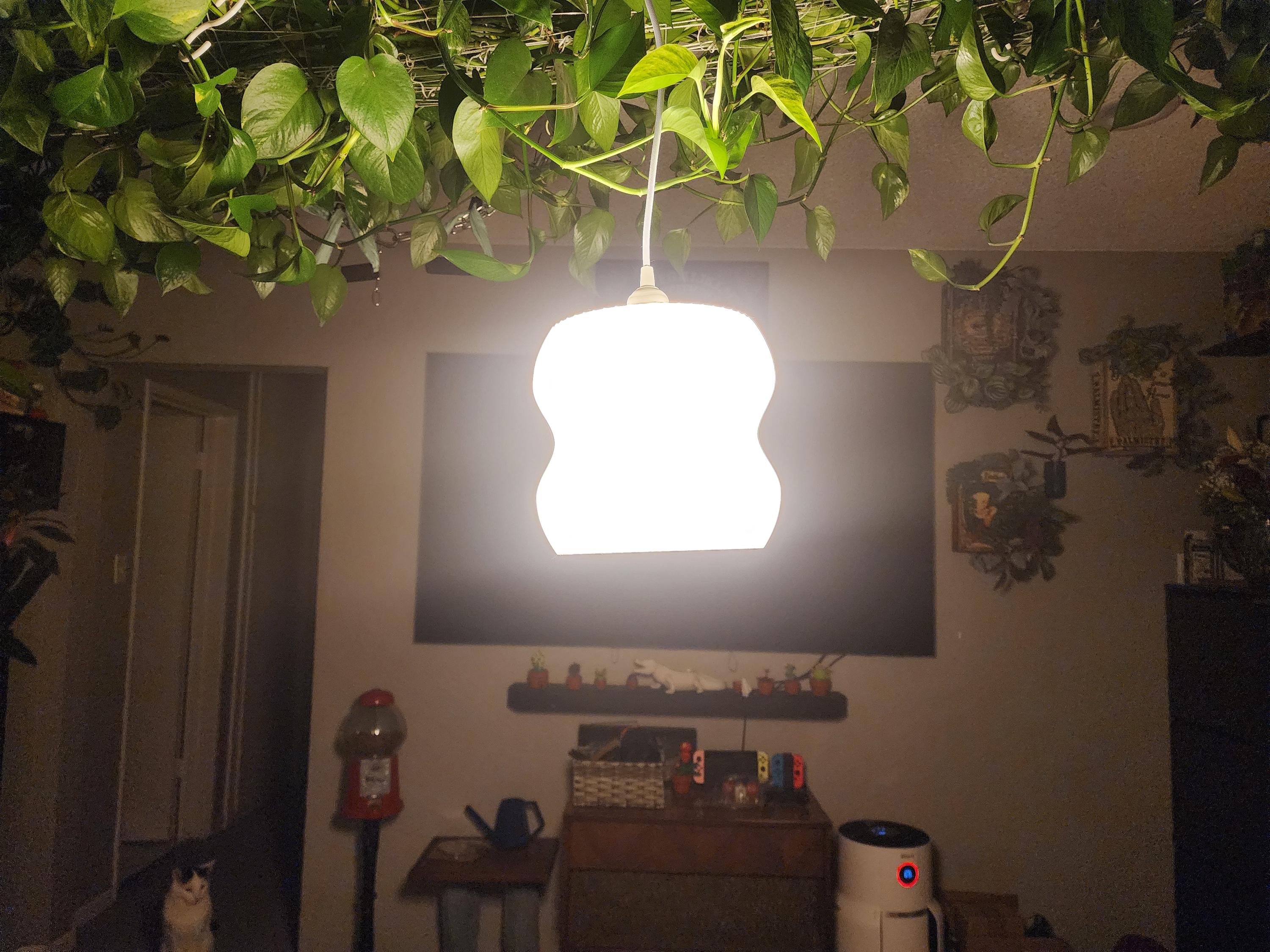 Pendant Light - White Hanging Modern Lamp - Light Fixture - Ceiling Lamp - Lampshade E26/E27 Base 9 x 9 x 9 INCH W/ LED Bulb