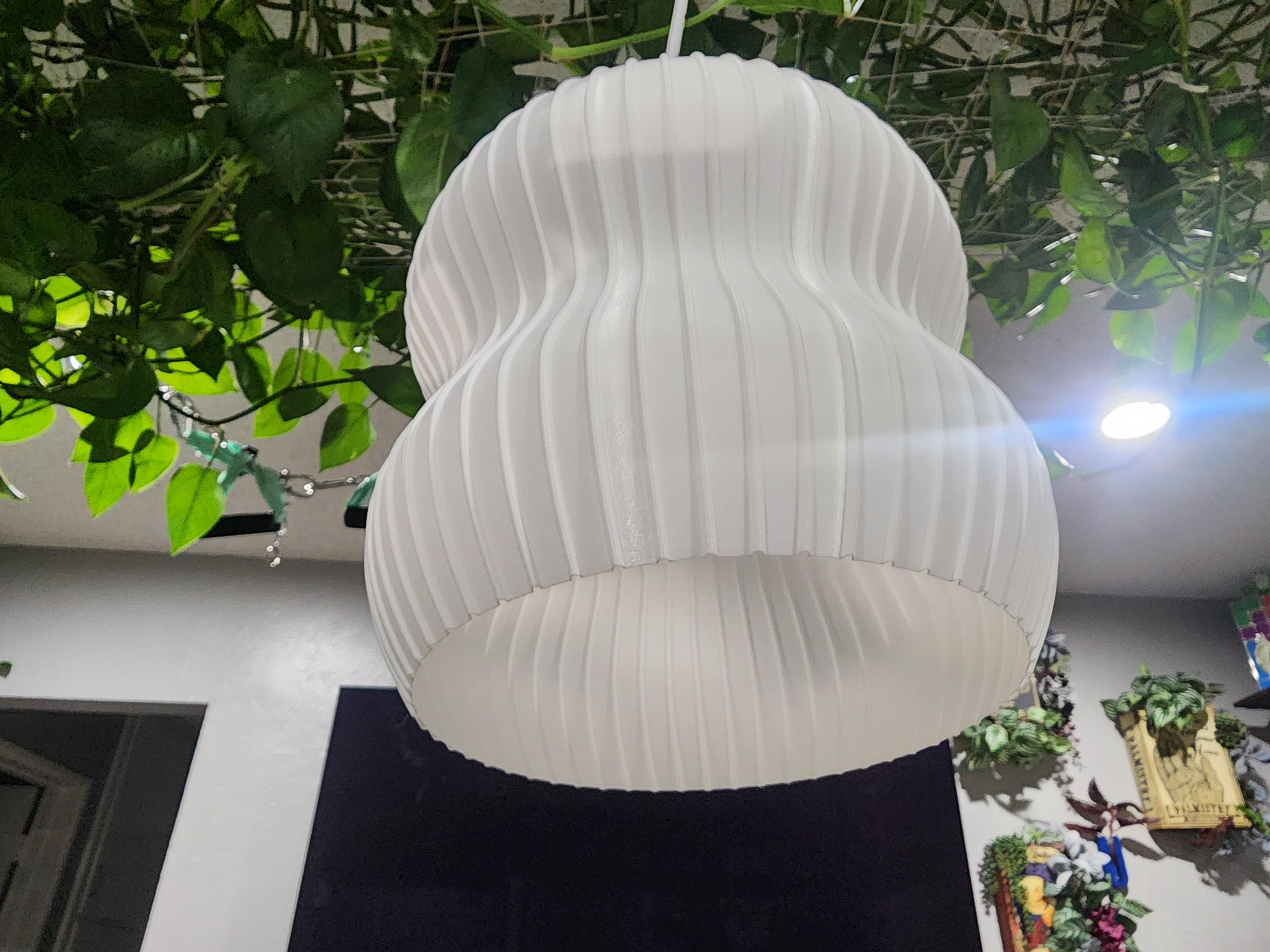 Pendant Light - White Hanging Modern Lamp - Light Fixture - Ceiling Lamp - Lampshade E26/E27 Base 9 x 9 x 9 INCH W/ LED Bulb