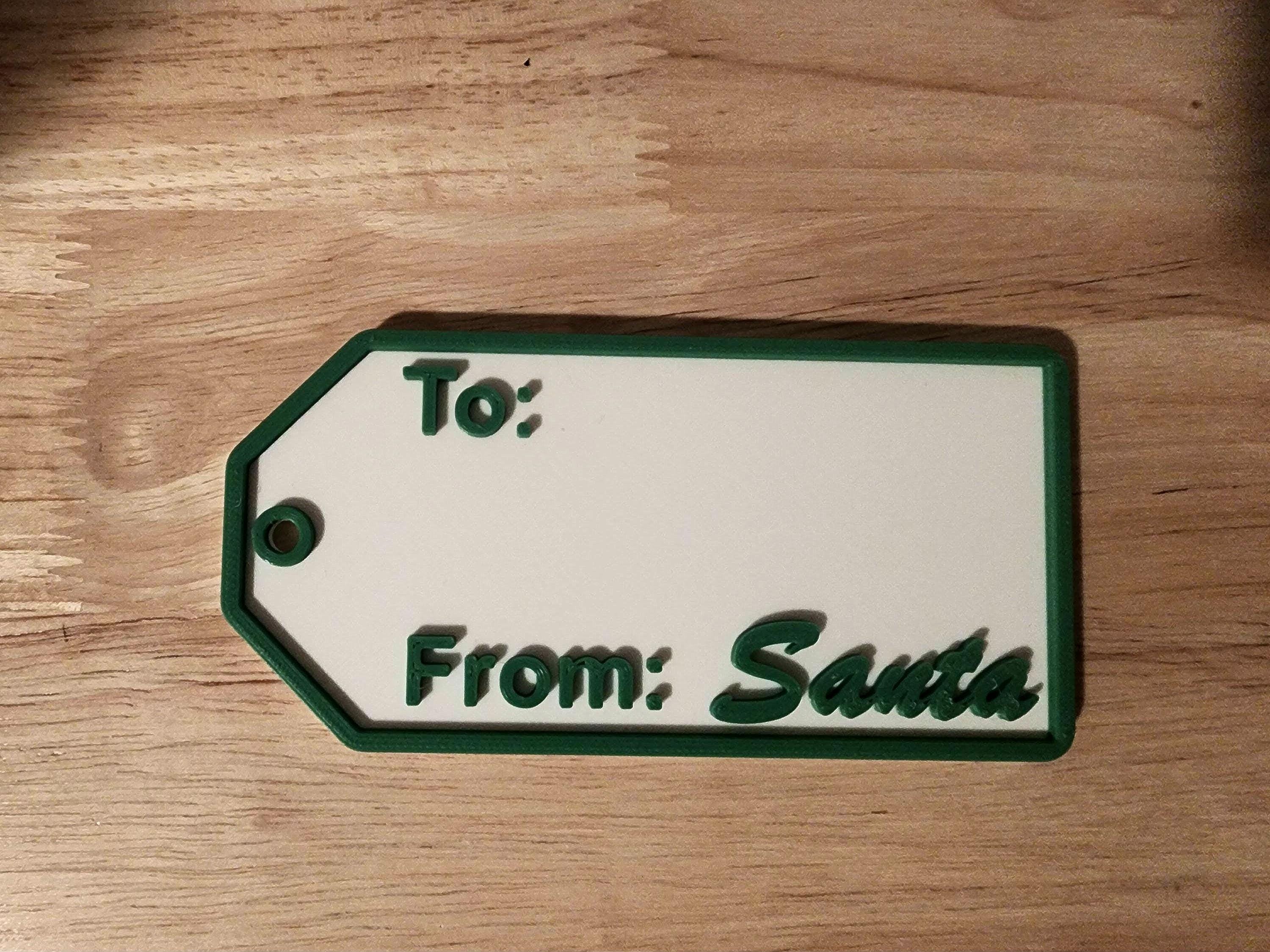 Christmas tags to any from santa custom names