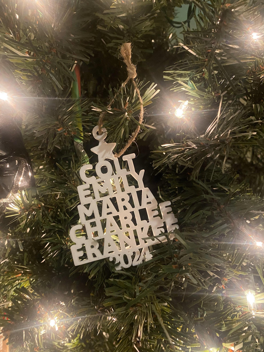 2025 - Family Name Christmas Ornament - Personalized Ornament - Christmas Tree Ornament - Lots Of Colors
