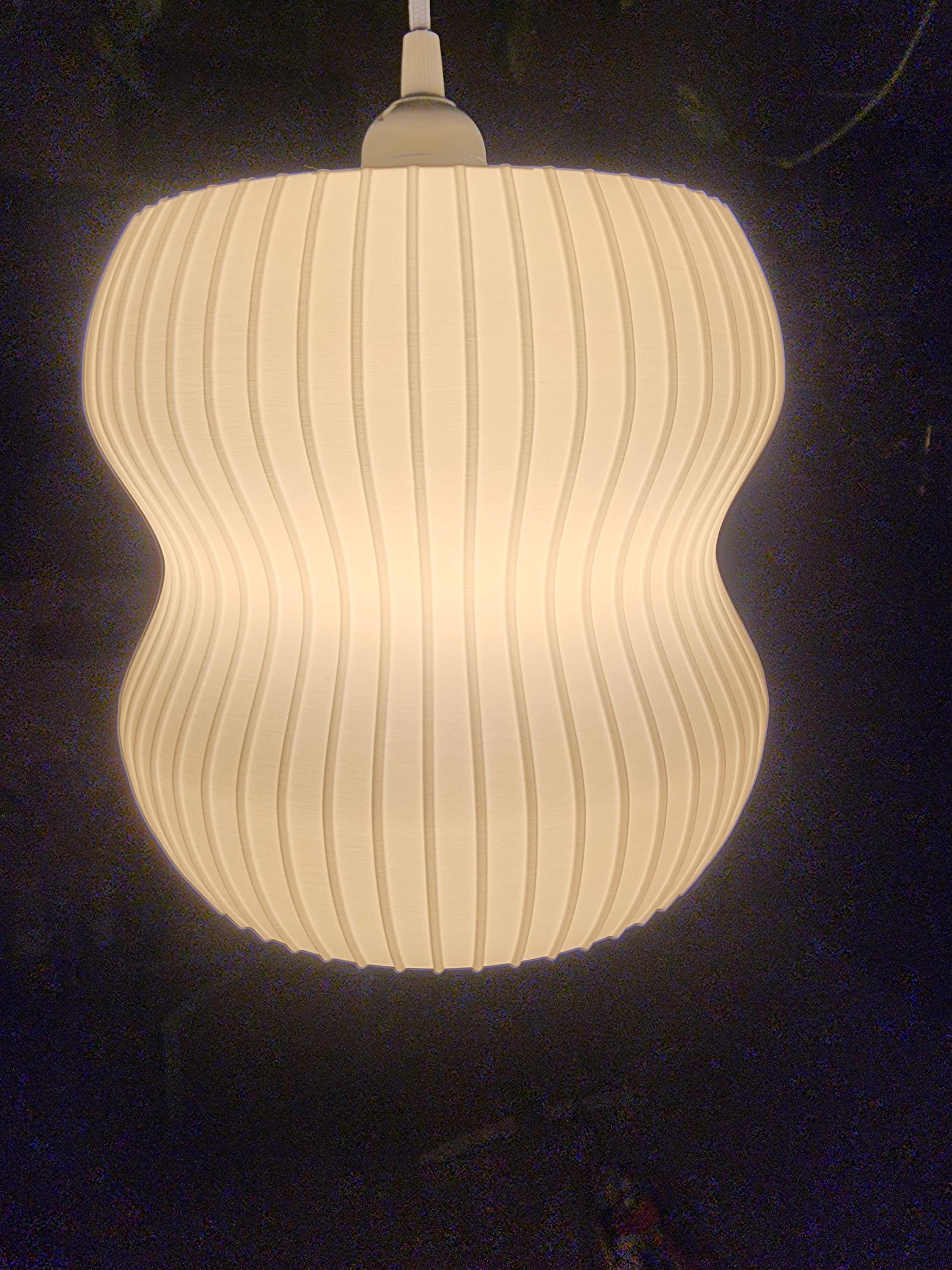 Pendant Light - White Hanging Modern Lamp - Light Fixture - Ceiling Lamp - Lampshade E26/E27 Base 9 x 9 x 9 INCH W/ LED Bulb
