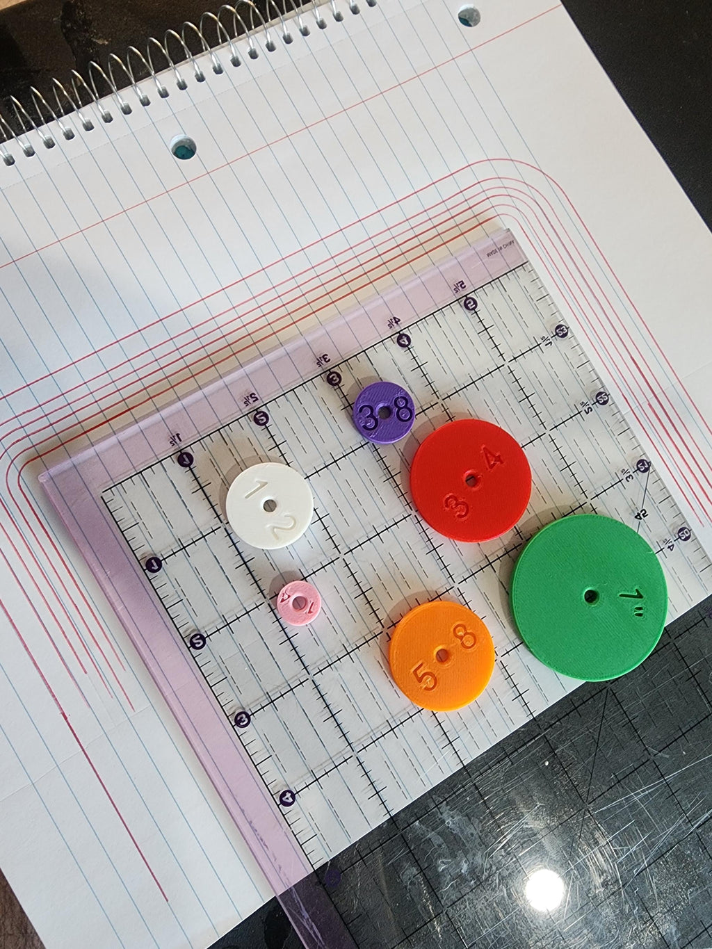Seam Allowance Wheel Set with Optional Storage Base –Echo Marking - Includes 6 Sizes – Sewing & Quilting Tool for Seam Marking - Seamstress