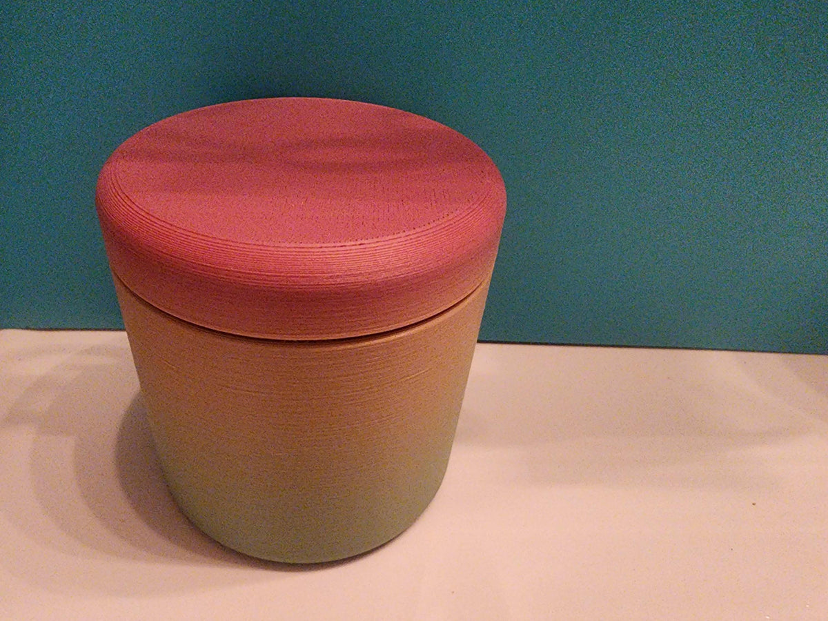 Strange jar for herbs, pills, vitamins, traveling, organizing, screw top, Multiple colors available