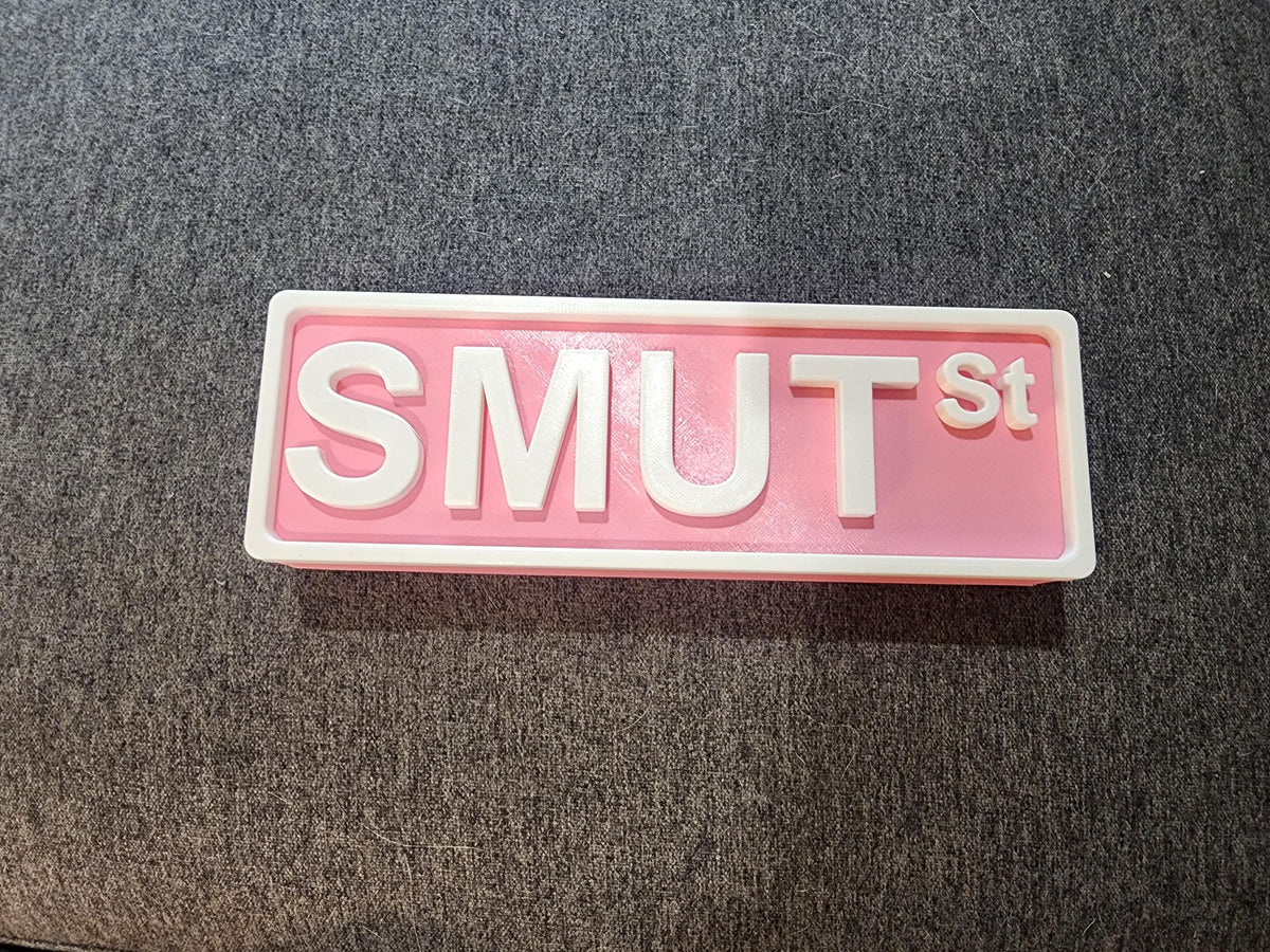 Personalized Library Street Sign: 3D Printed Bookshelf Decor