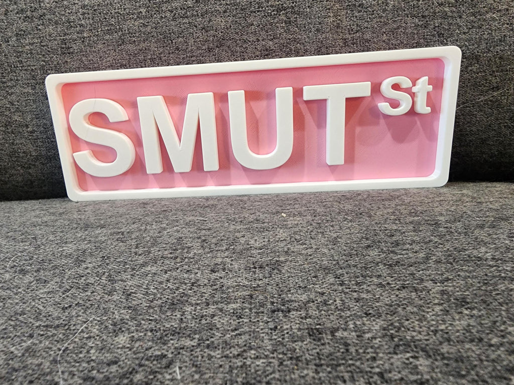 Personalized Library Street Sign: 3D Printed Bookshelf Decor