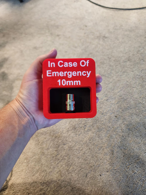 10mm Emergency Socket | Comes With 3/8 10mm Socket | Mechanic Gifts | Workshop | Toolbox | Gift For Him | 10mm Joke All Guys Know