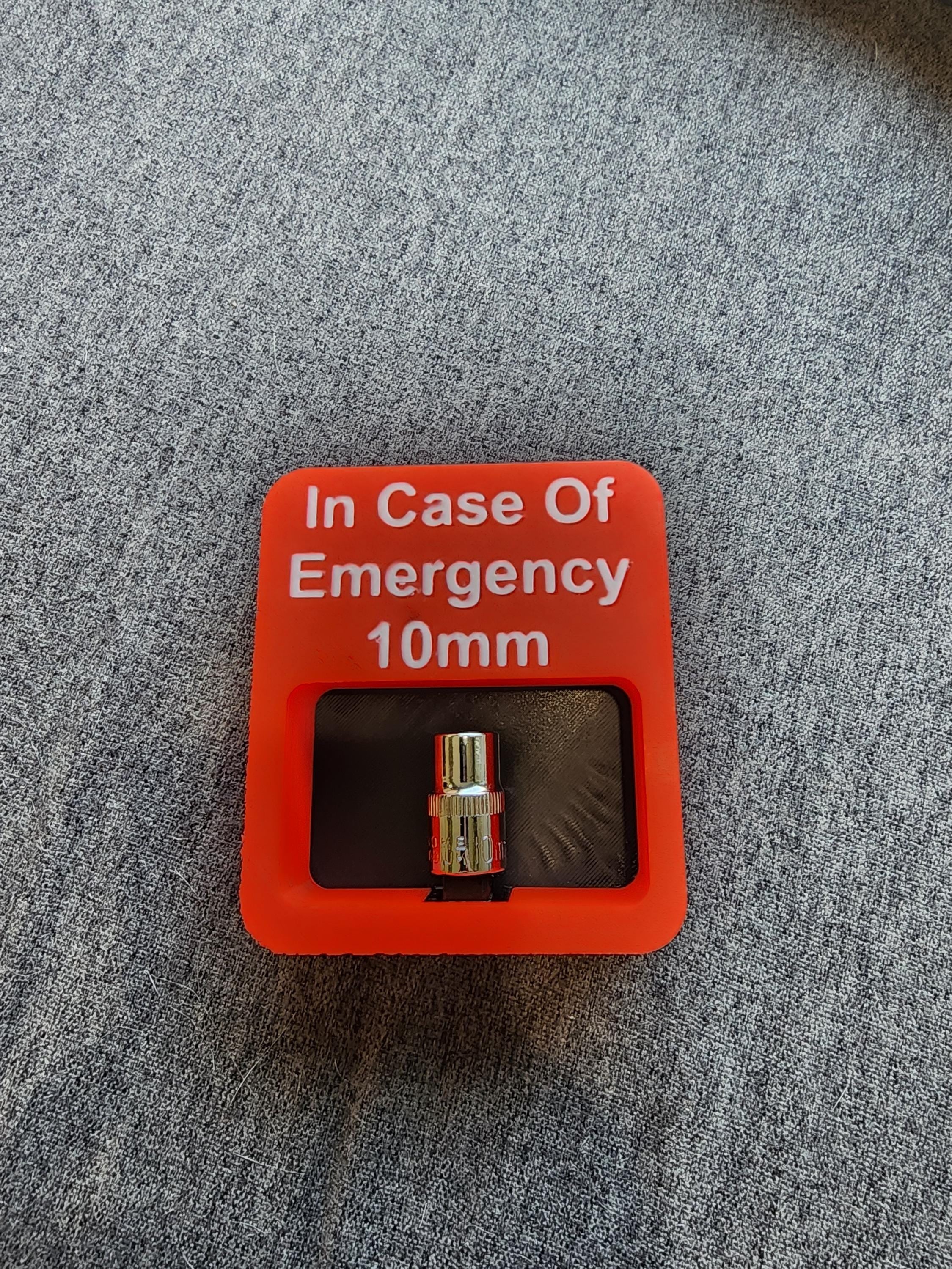 10mm Emergency Socket | Comes With 3/8 10mm Socket | Mechanic Gifts | Workshop | Toolbox | Gift For Him | 10mm Joke All Guys Know