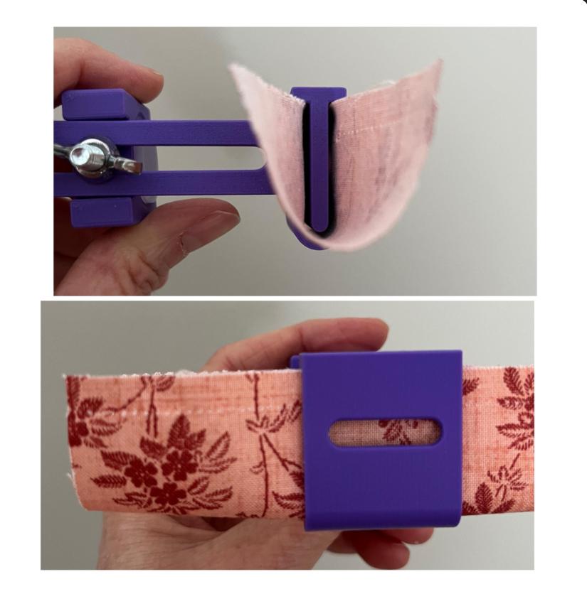 Third Hand Binding Folder Clip streamlines binding for quilting & sewing projects secures fabric ensures smooth feeding for perfect binding