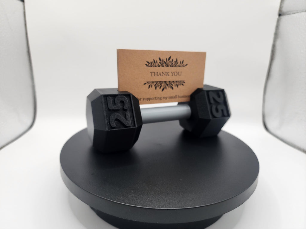Dumbbell Business Card Holder: 3D Printed Gym Decor