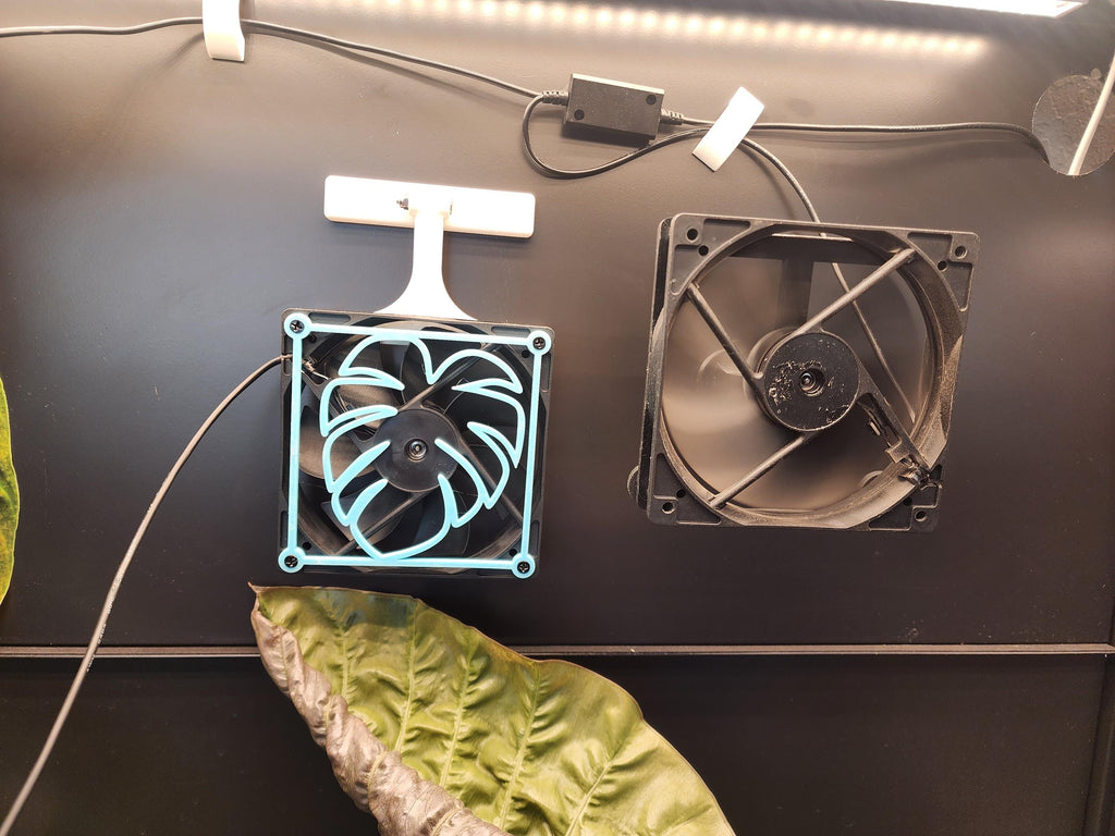 Low Profile 120mm / 80mm Adjustable Magnetic Fan Mount Cabinet Greenhouse magnetic mount w/ 3d printed wrench