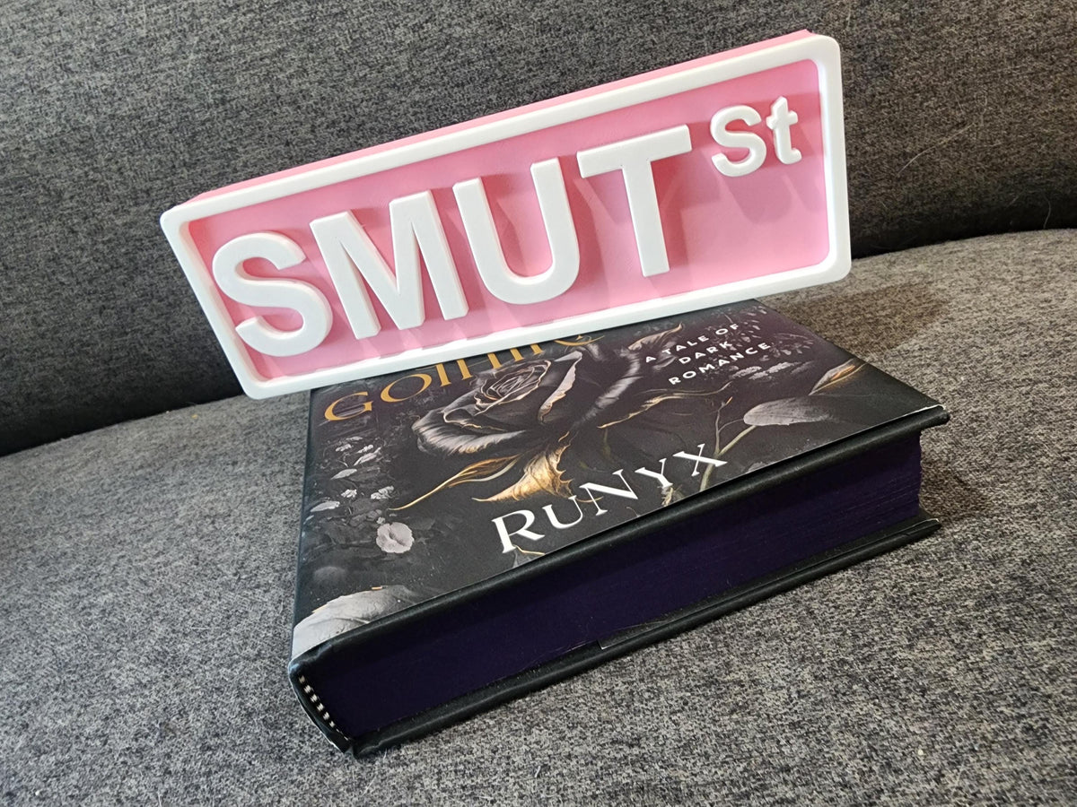 Personalized Library Street Sign: 3D Printed Bookshelf Decor