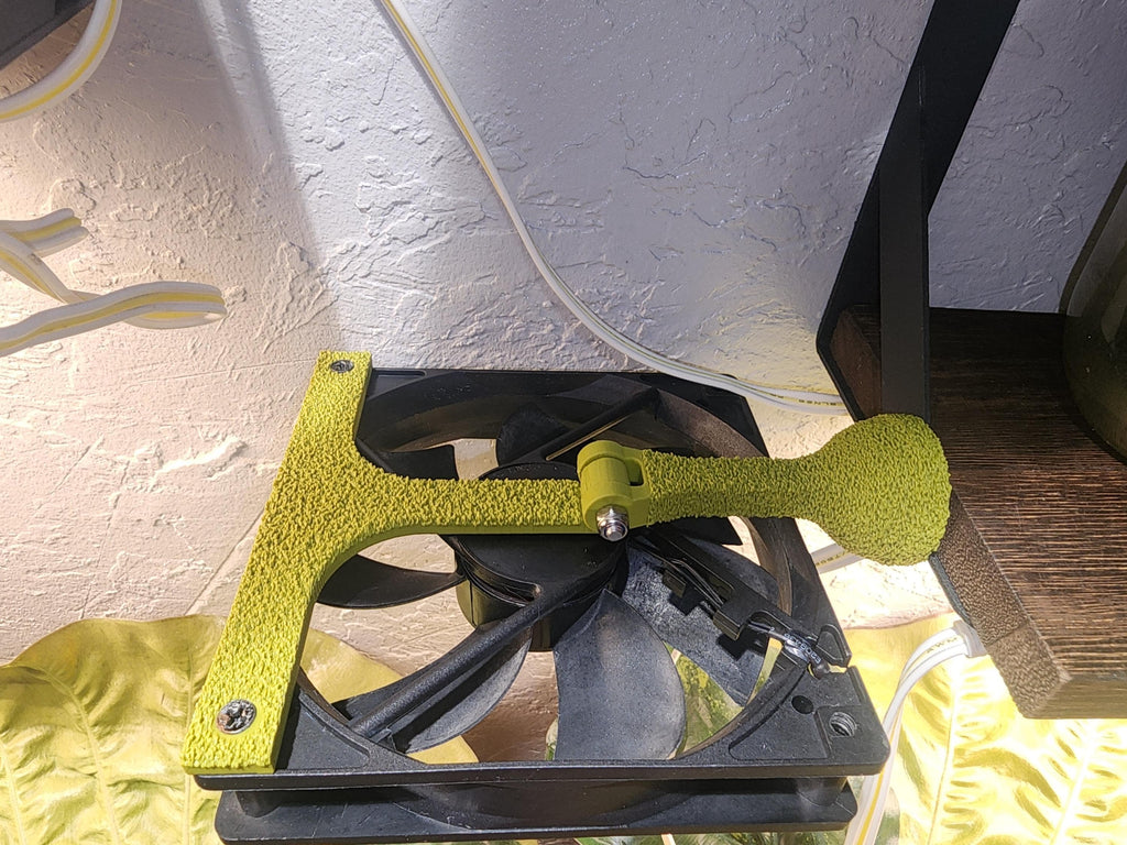 Moss Textured Olive Green 120mm / 80mm Adjustable Magnetic Fan Mount Cabinet Greenhouse magnetic mount w/ 3d printed wrench