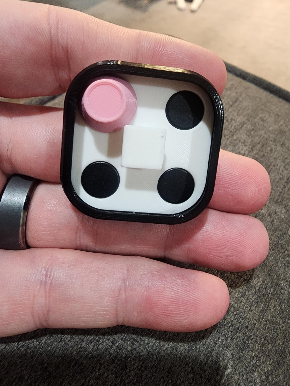 Small Square Customizable 3D Printed Fidget Slider – Pick Your Colors, Smooth & Satisfying Stress Relief Toy