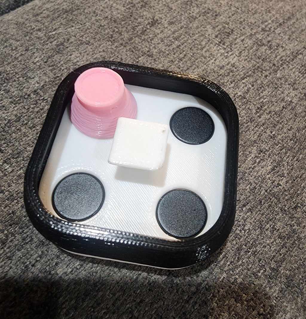 Small Square Customizable 3D Printed Fidget Slider – Pick Your Colors, Smooth & Satisfying Stress Relief Toy