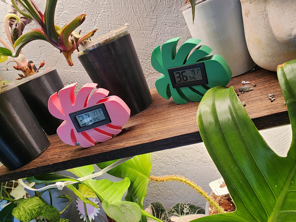 Monstera Leaf Hygrometer: Magnetic Plant Humidity Monitor
