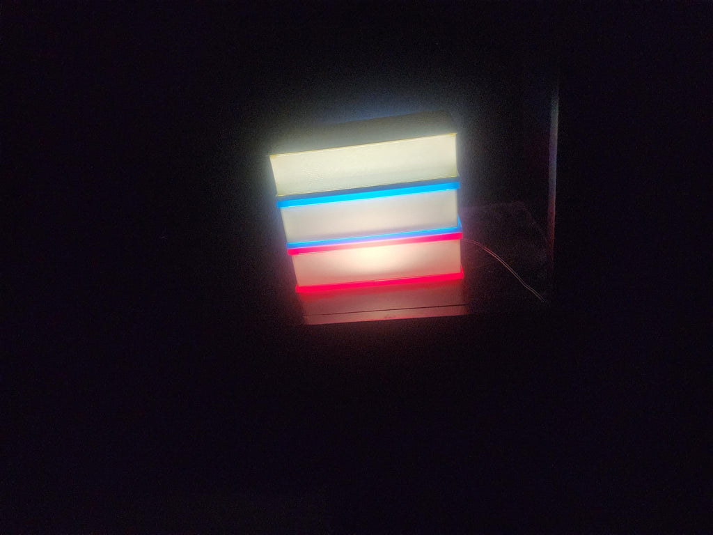 Custom Book Stack Night Light: 3D Printed LED Ambient Lamp