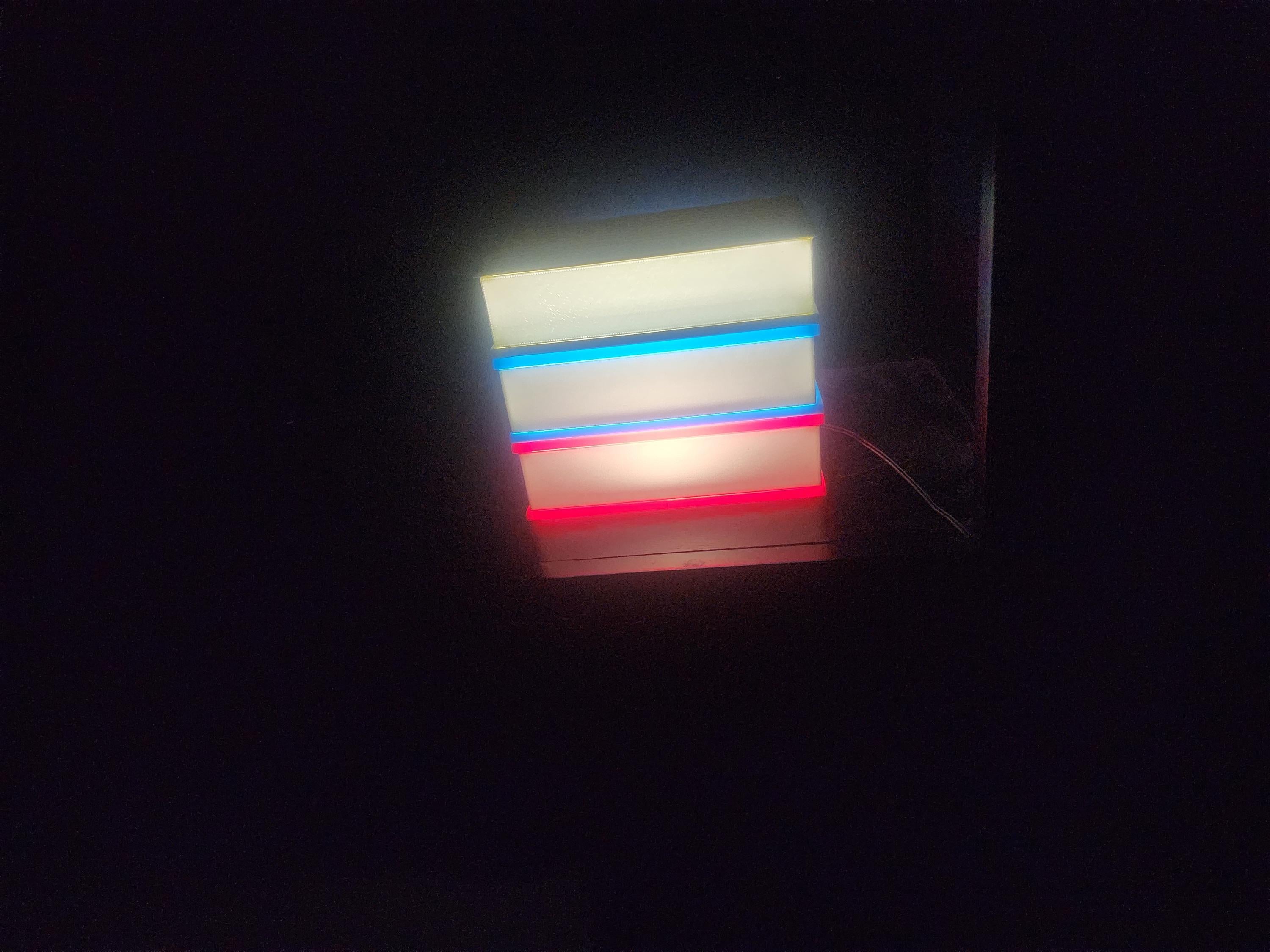 Custom Book Stack Night Light: 3D Printed LED Ambient Lamp