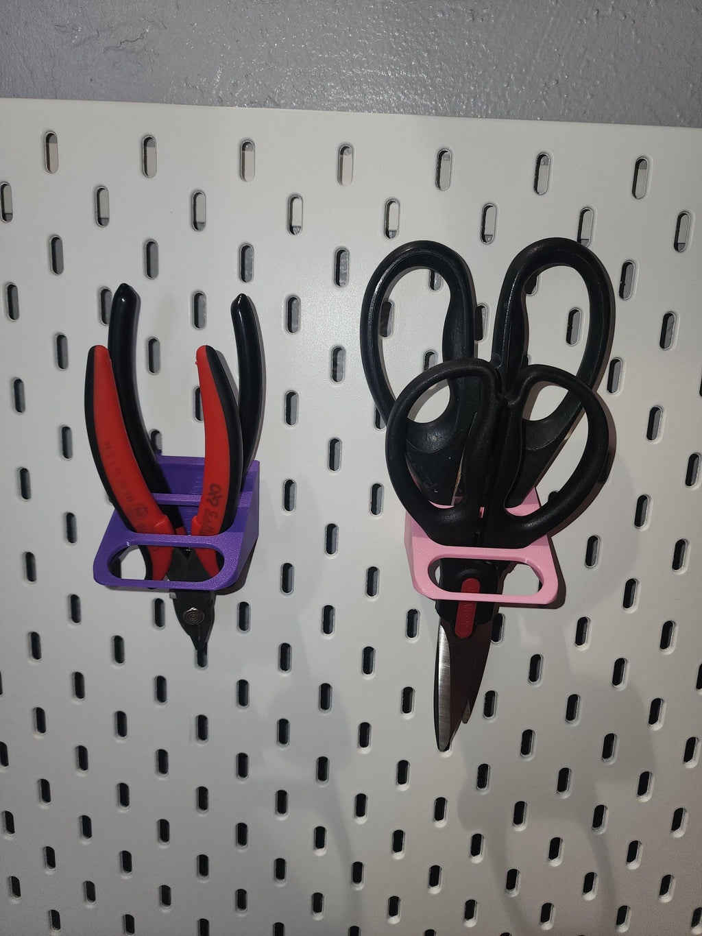 IKEA SKADIS and 1" Pegboard Scissor & Plier Holder: Craft Room Tool Organizer