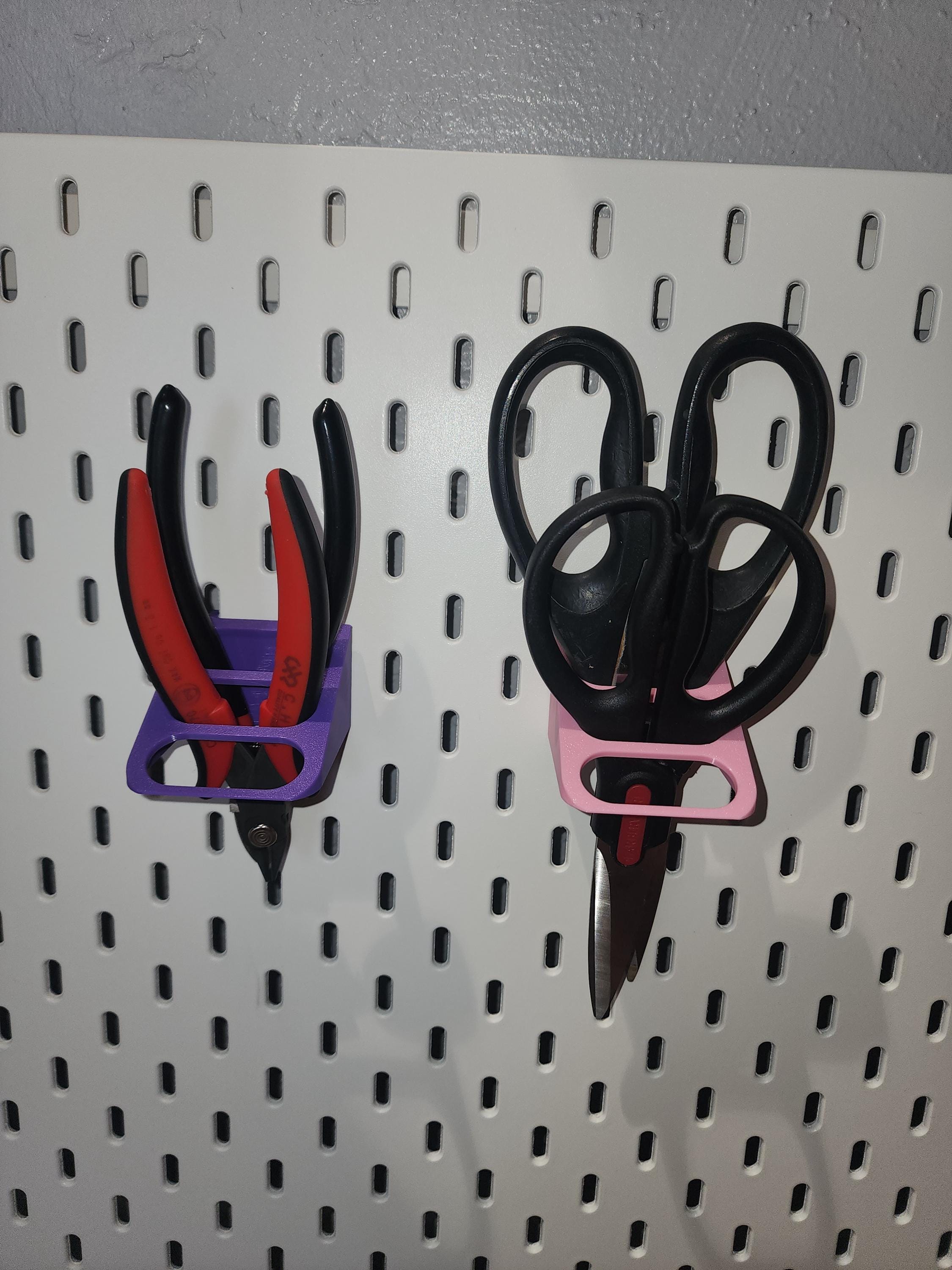 IKEA SKADIS and 1" Pegboard Scissor & Plier Holder: Craft Room Tool Organizer