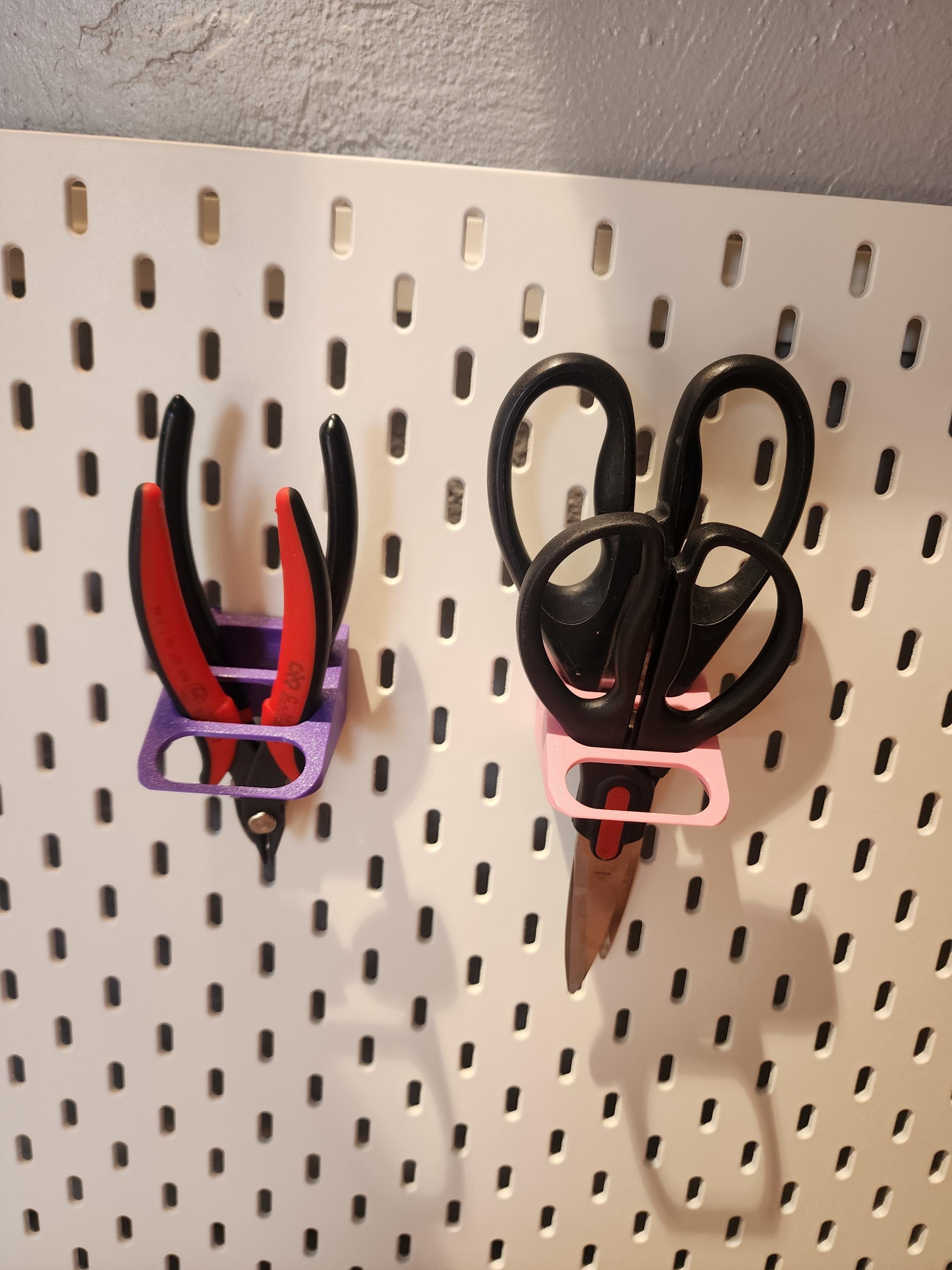IKEA SKADIS and 1" Pegboard Scissor & Plier Holder: Craft Room Tool Organizer