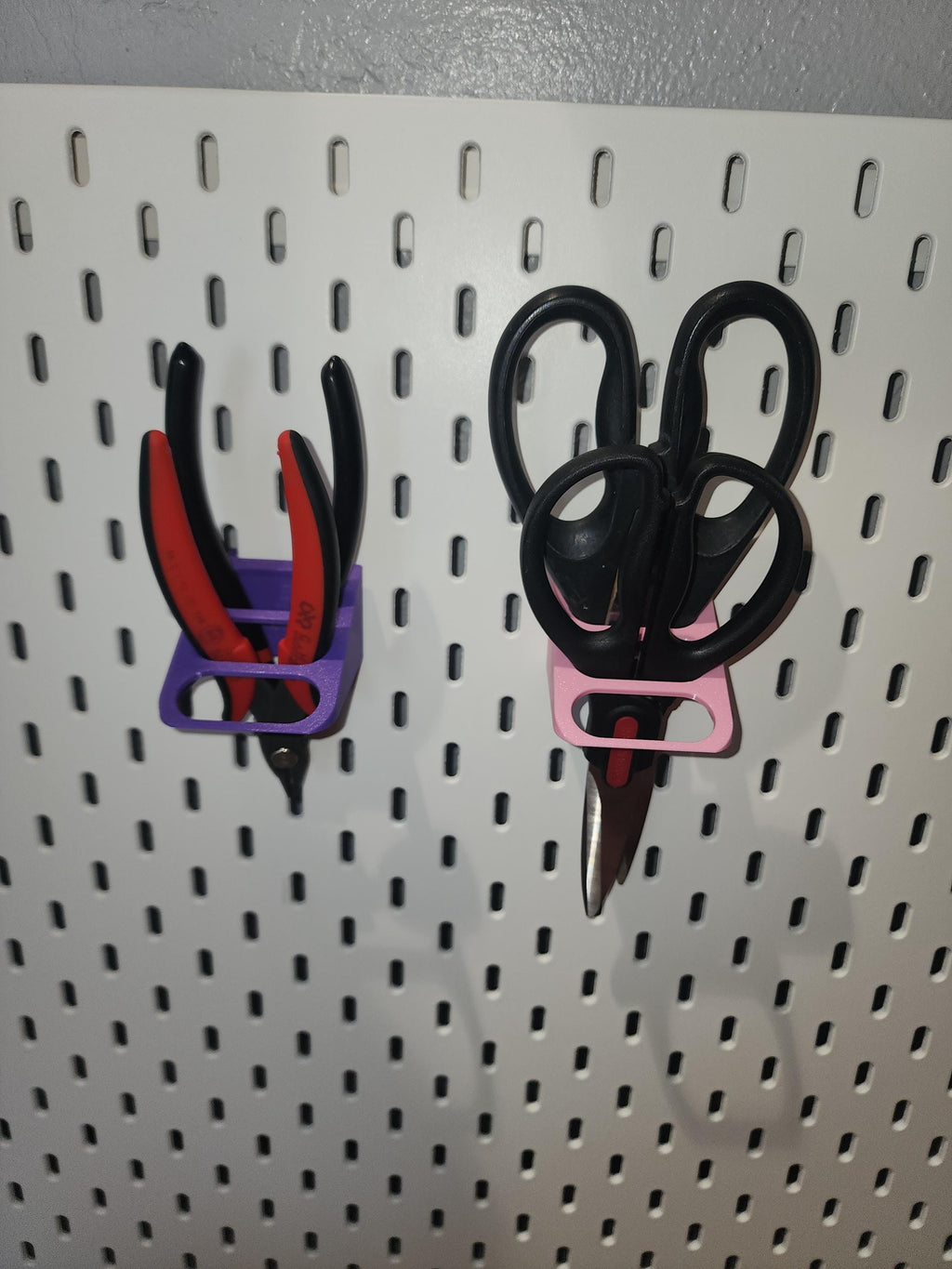 IKEA SKADIS and 1" Pegboard Scissor & Plier Holder: Craft Room Tool Organizer