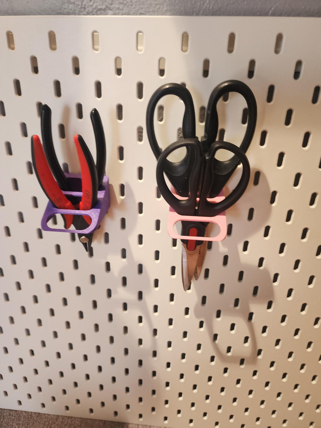 IKEA SKADIS and 1" Pegboard Scissor & Plier Holder: Craft Room Tool Organizer