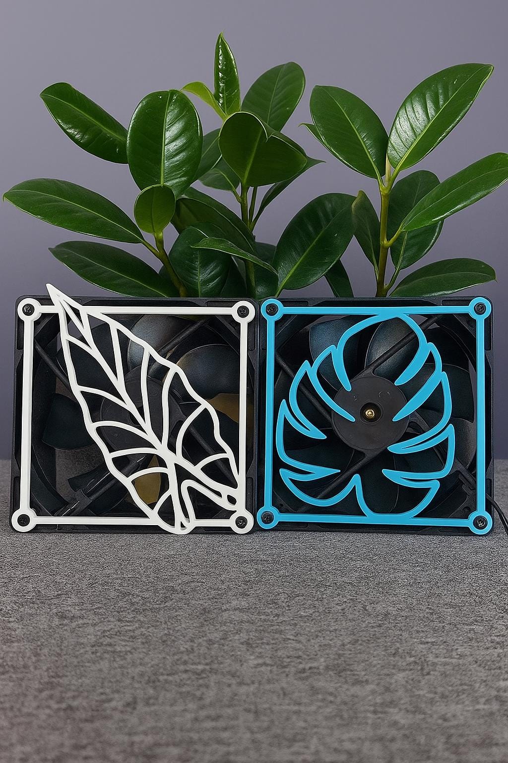 120mm 80mm Fan Grill Cover Monstera Leaf Alocasia Leaf Choice your color