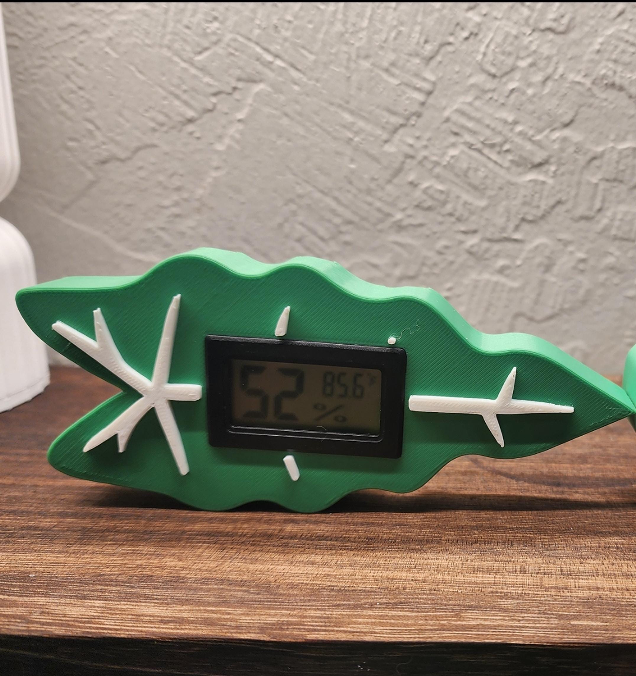 Leaf-Shaped Monstera Alocasia hygrometer Ideal Accessory for IKEA Rudsta, Milsbo, and Greenhouse Cabinets Now holiday themes