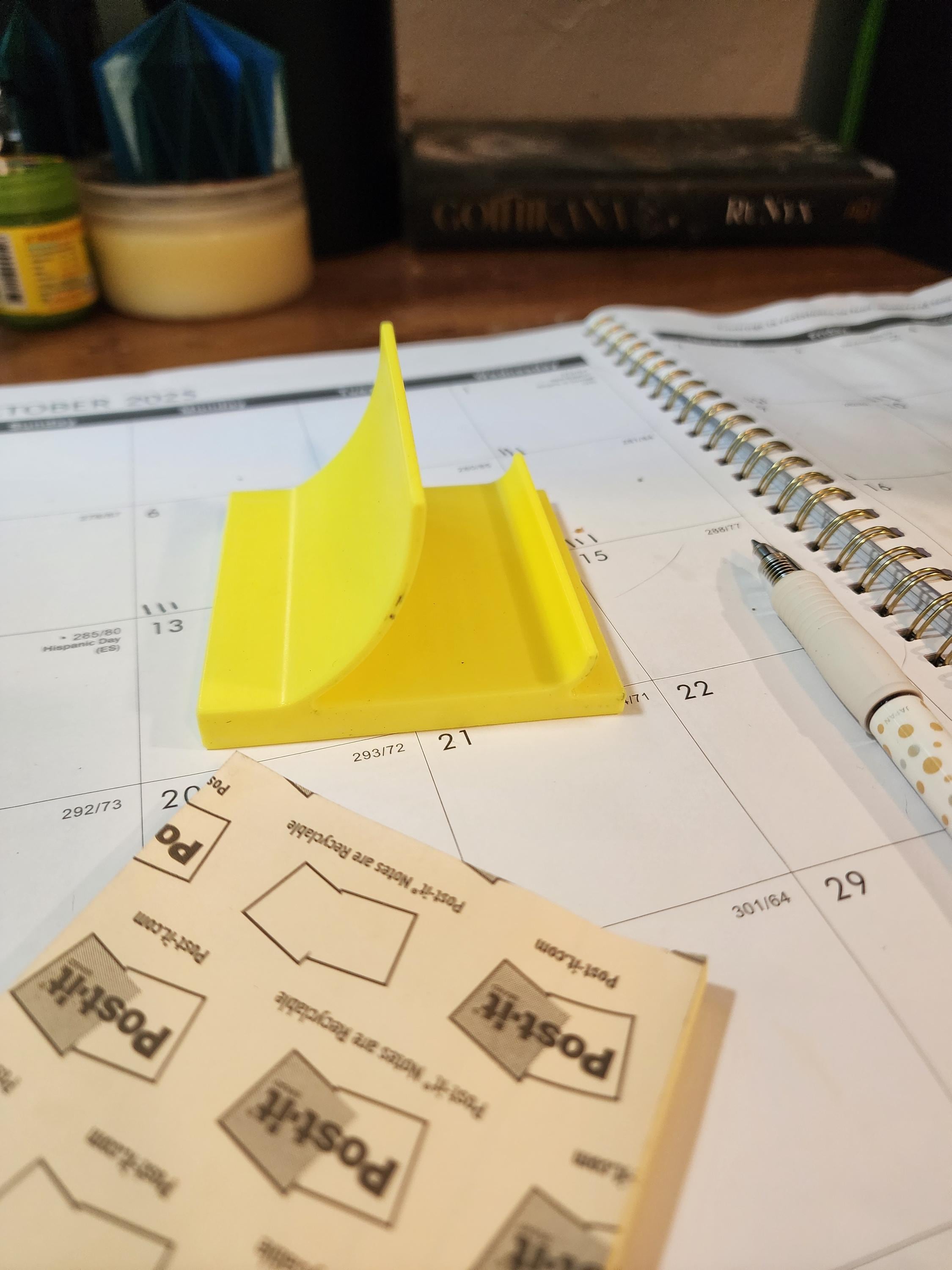 Sticky Note Stand & Phone Holder | Cute Desk Accessory | Dual Position