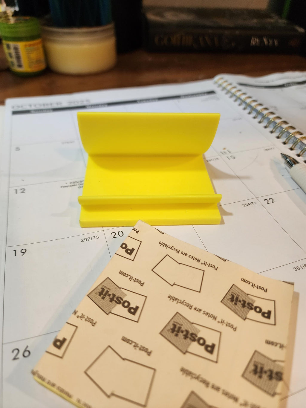 Sticky Note Stand & Phone Holder | Cute Desk Accessory | Dual Position