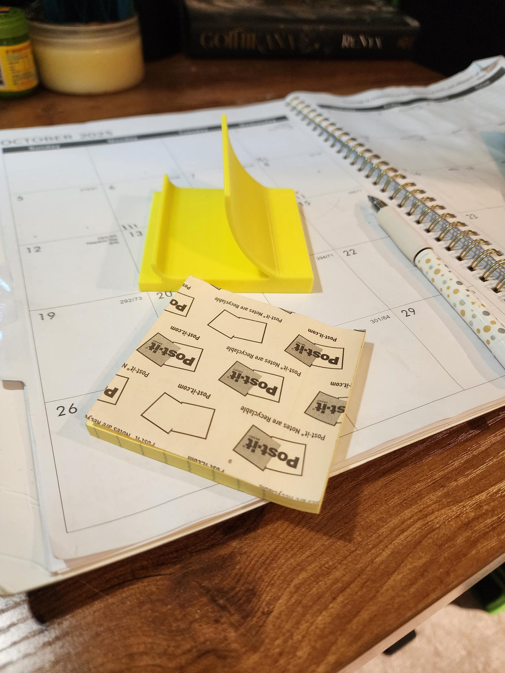 Sticky Note Stand & Phone Holder | Cute Desk Accessory | Dual Position