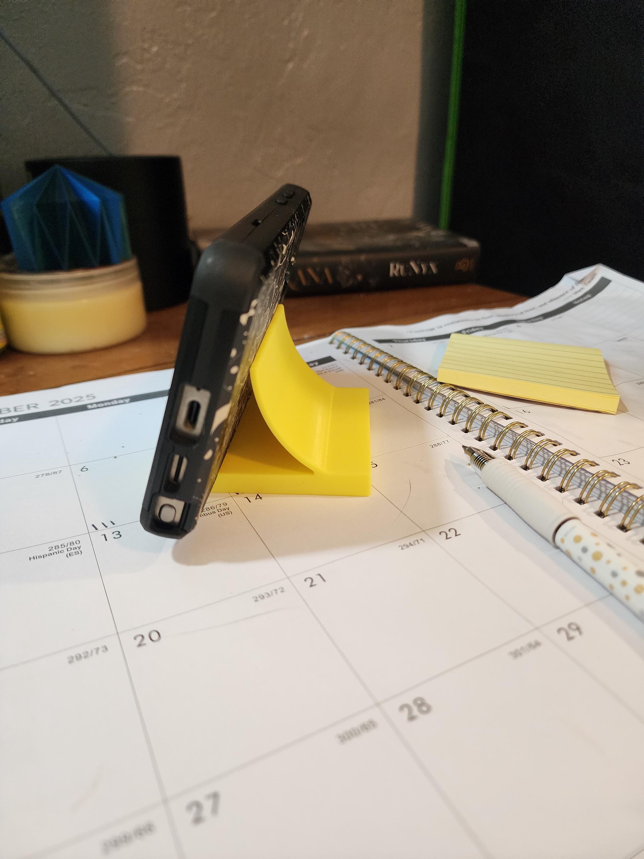 Sticky Note Stand & Phone Holder | Cute Desk Accessory | Dual Position