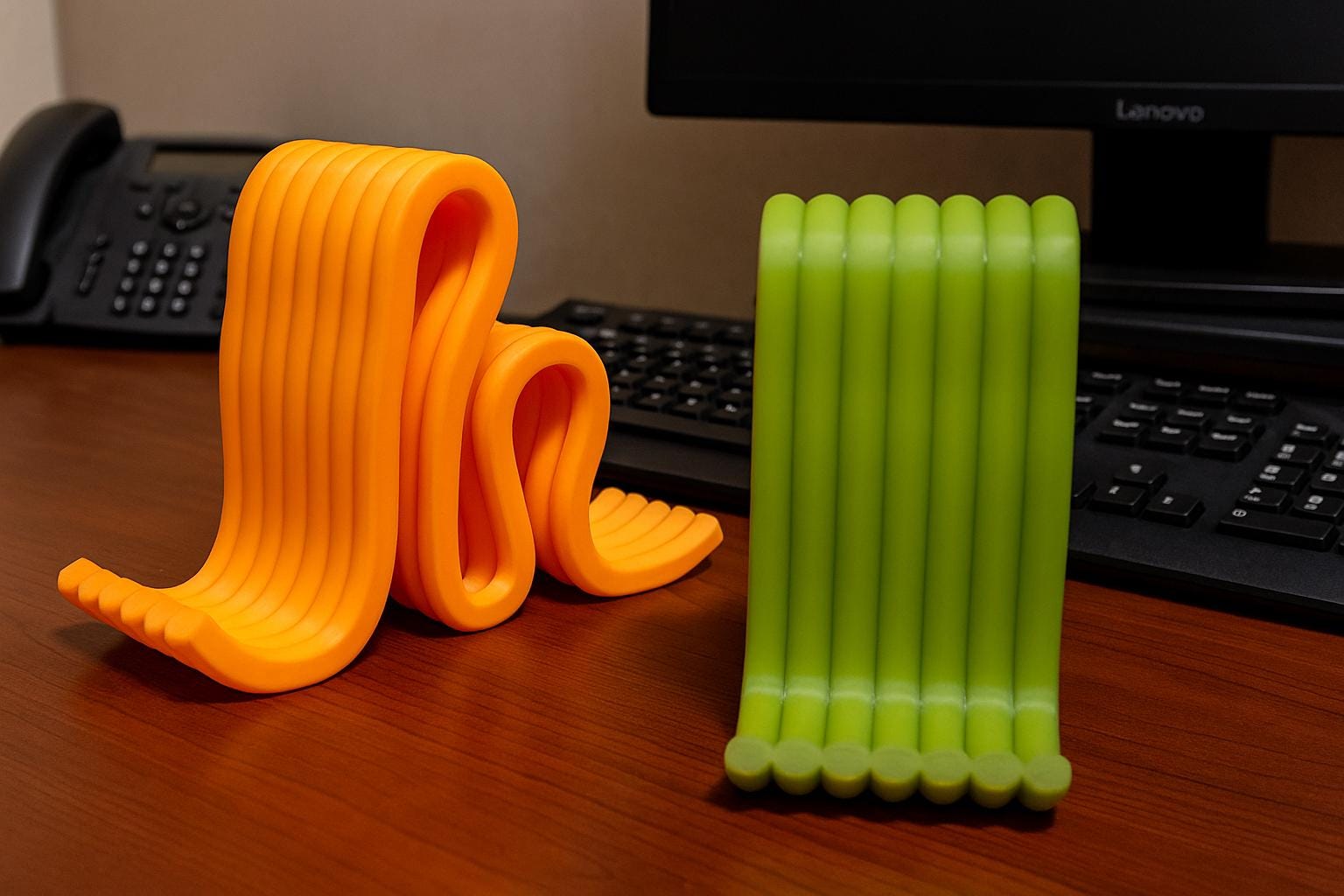 Noodle Phone Holder – Modern Phone Stand for Desk | Minimalist iPhone Holder | Office Decor & Desk Organization | Phone Dock | Table | ERead