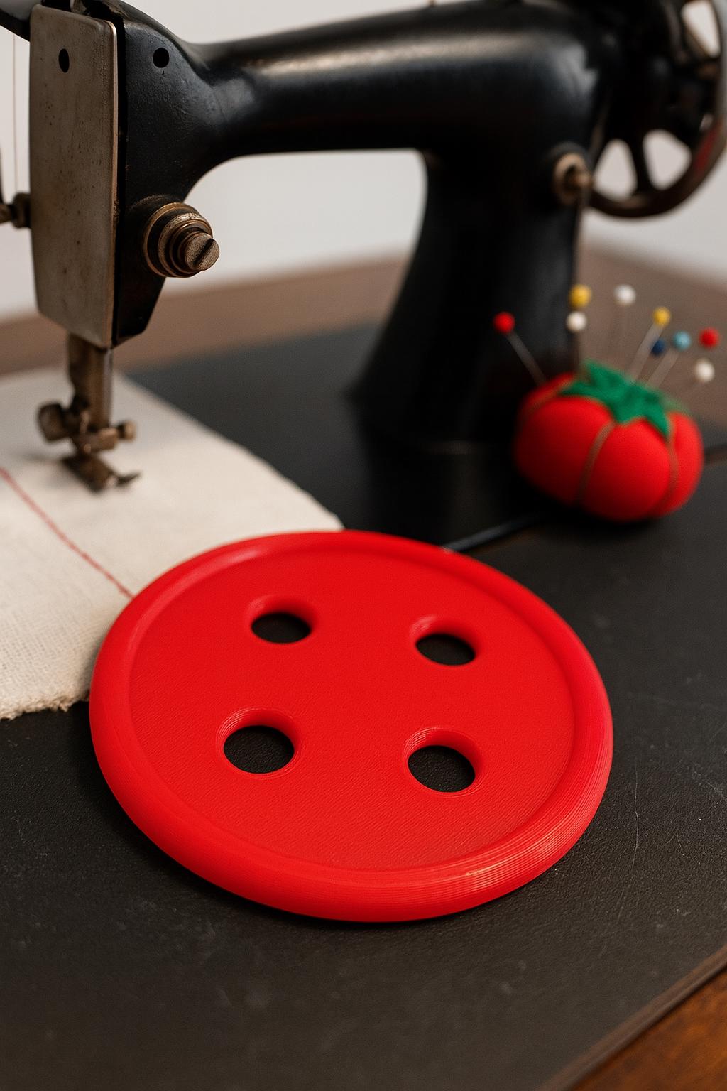 Giant Button Coaster Set: Sewing Room Decor, Quilt Retreat Favor