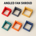 Fan Shroud | 140mm 120mm 80mm | 10 & 20 Degree Angled Fan Mount | Airflow Direction Guide | 3D Printed Fan Accessory 20+ Colors