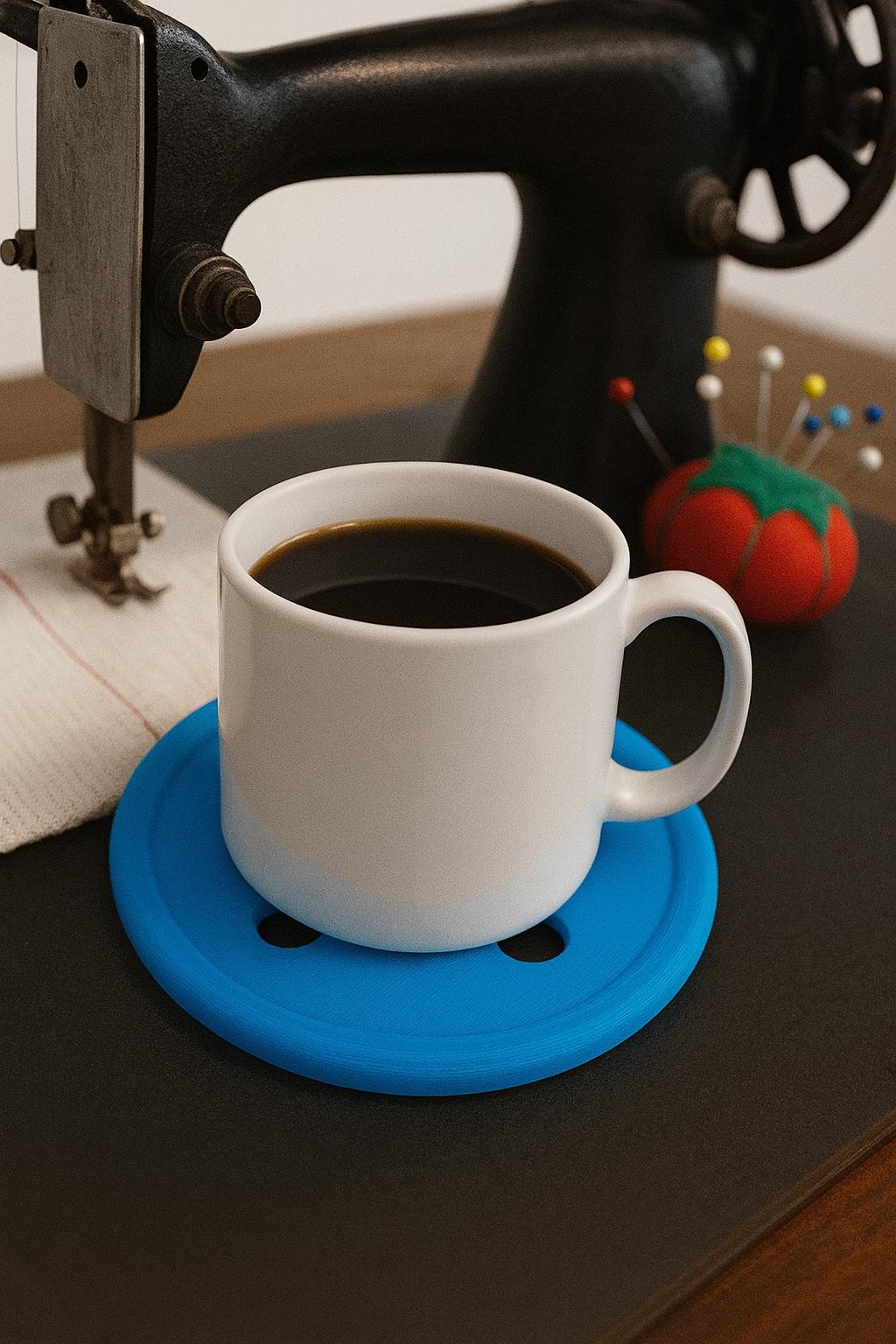 Giant Button Coaster Set: Sewing Room Decor, Quilt Retreat Favor