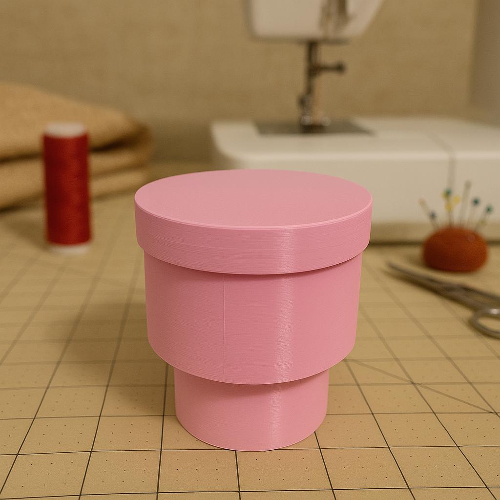 Magnetic Pen Cup with Screw-On Lid – 3D Printed Desk Organizer for Sewing, Crafting & Office | Secure Pen Holder with Built-In Magnet