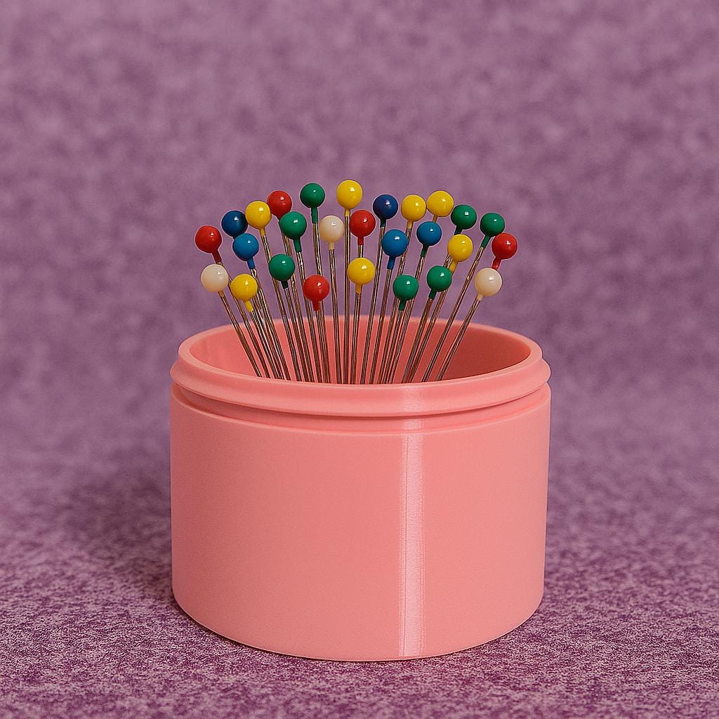 Magnetic Pen Cup with Screw-On Lid – 3D Printed Desk Organizer for Sewing, Crafting & Office | Secure Pen Holder with Built-In Magnet