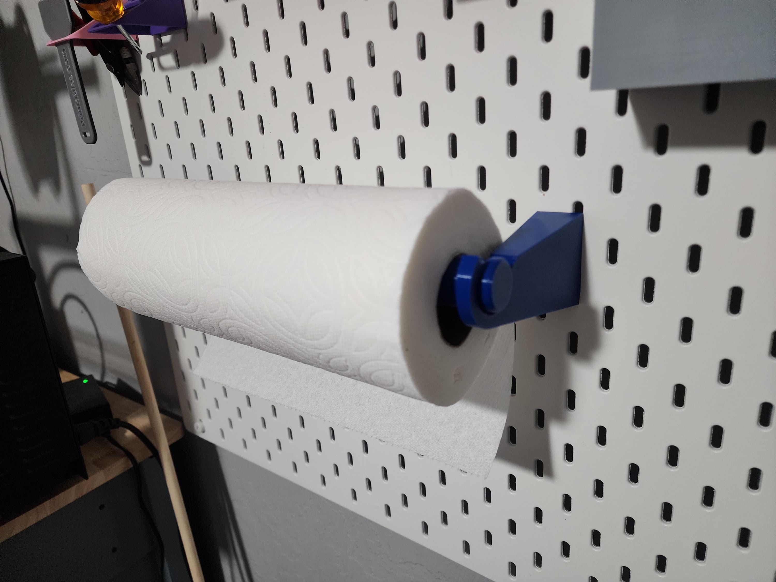 Heavy-Duty No-Wobble Paper Towel Holder for SKÅDIS | Optional Tear-Off Station | 20+ Color Choices