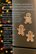 Gingerbread Cookie Christmas Magnets | Festive Kitchen Decor | Set of 3 Cute Styles | Holiday Nostalgia | Charming Christmas Decoration