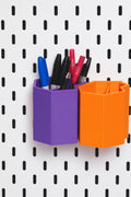 Brush & Pencil Cup Organizer – Hexagon Holder Compatible with IKEA SKÅDIS Pegboards | Desk, Craft, or Office Storage