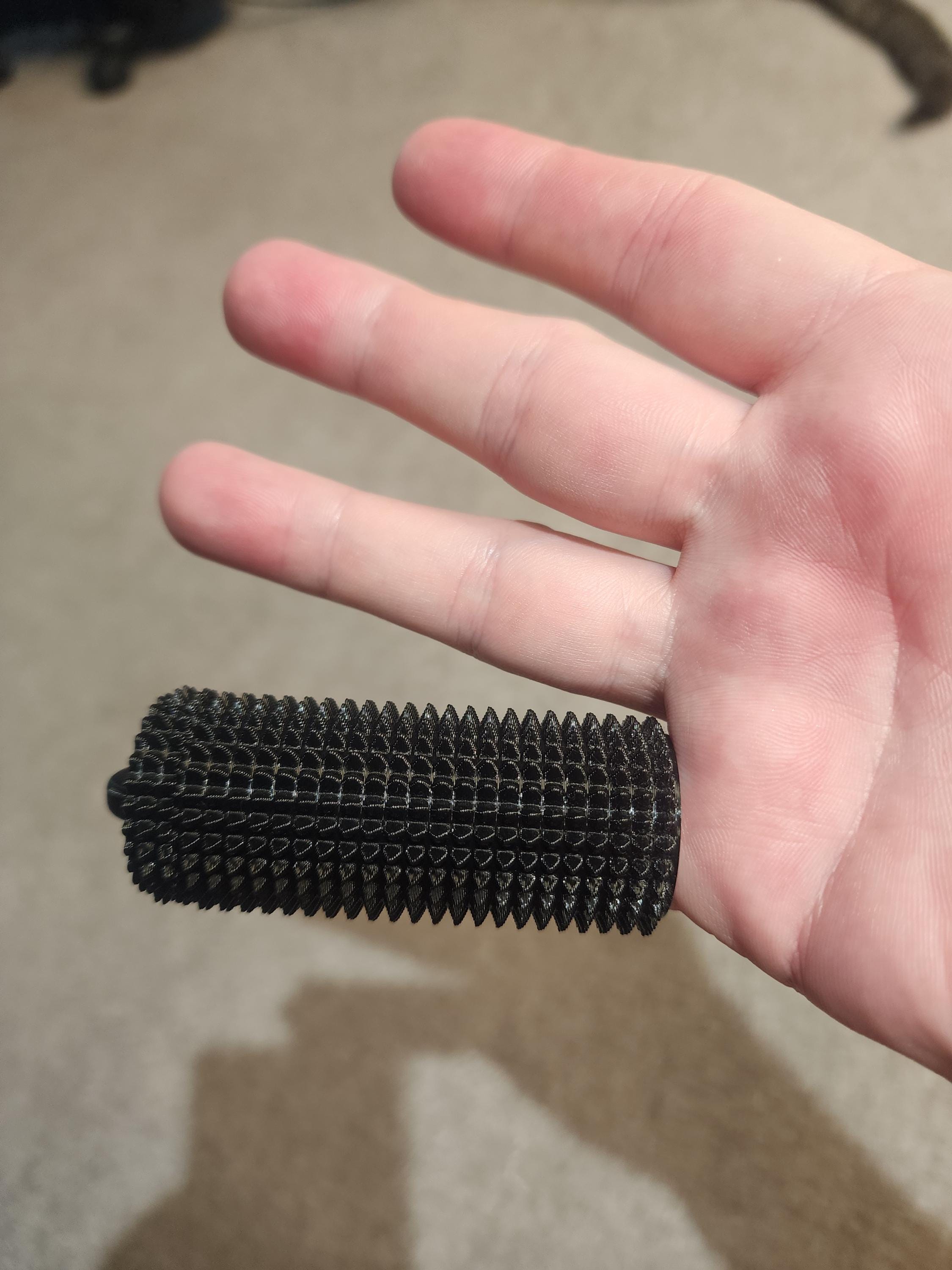 Sensory Spiky Fidget Keychain – Textured Roller Toy with Secret Compartment for Discreet Storage