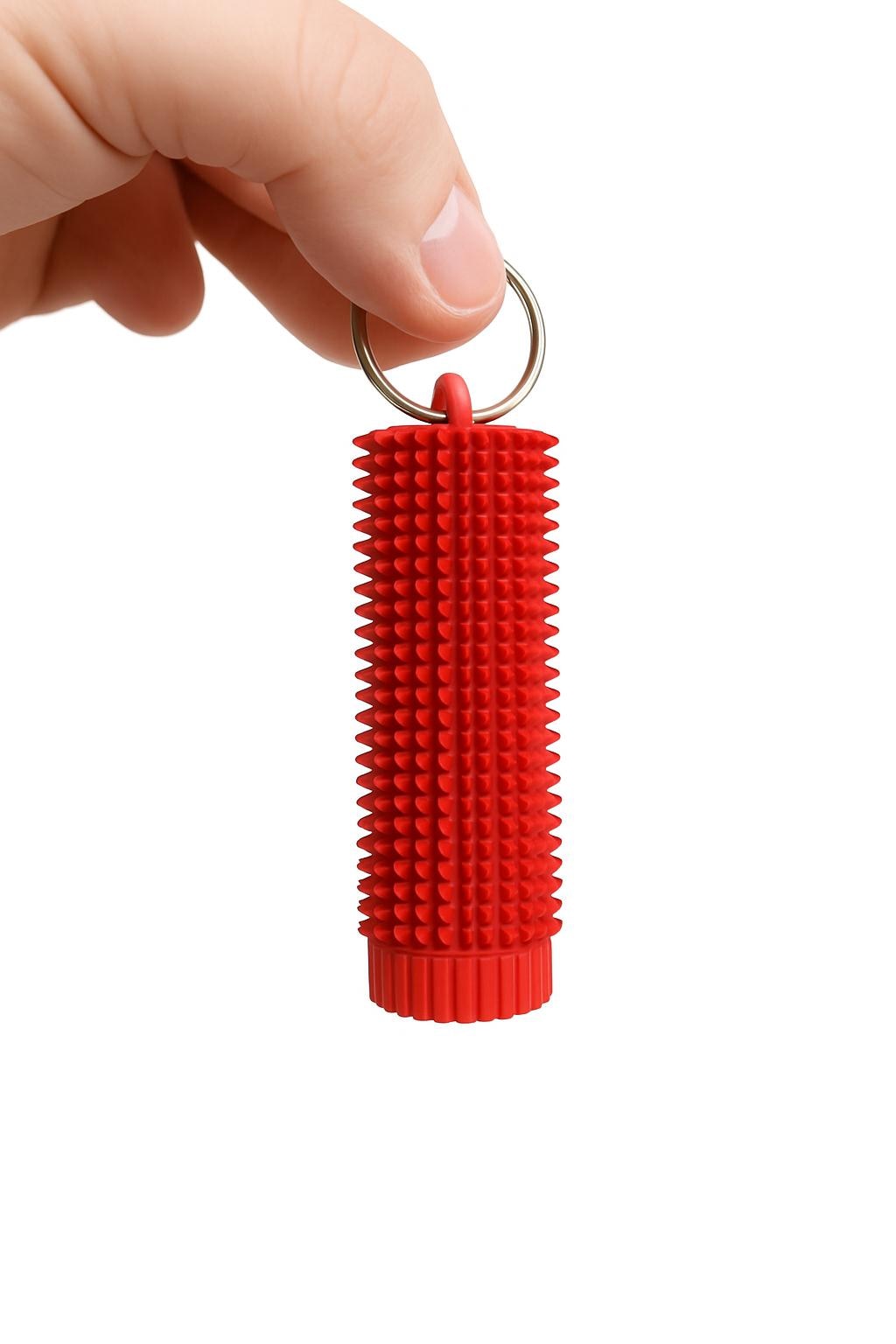 Sensory Spiky Fidget Keychain – Textured Roller Toy with Secret Compartment for Discreet Storage